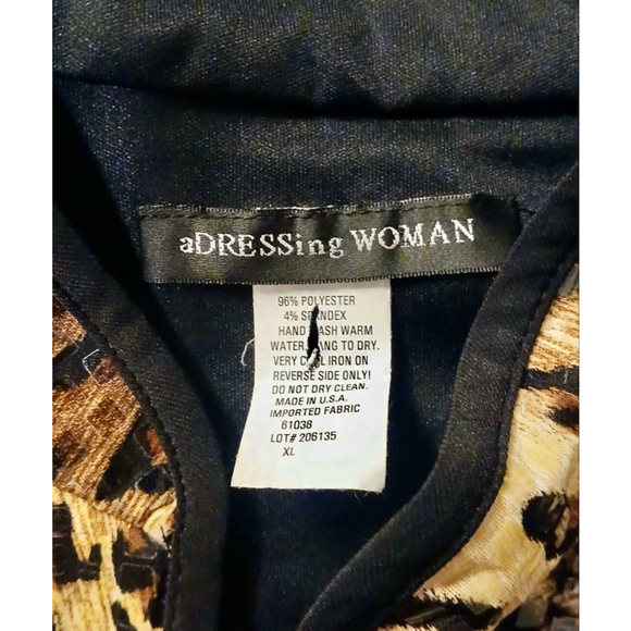 aDRESSing WOMAN Women's XL Leopard Print Sequin Full Zip Jacket (JC234) - Picture 3 of 5